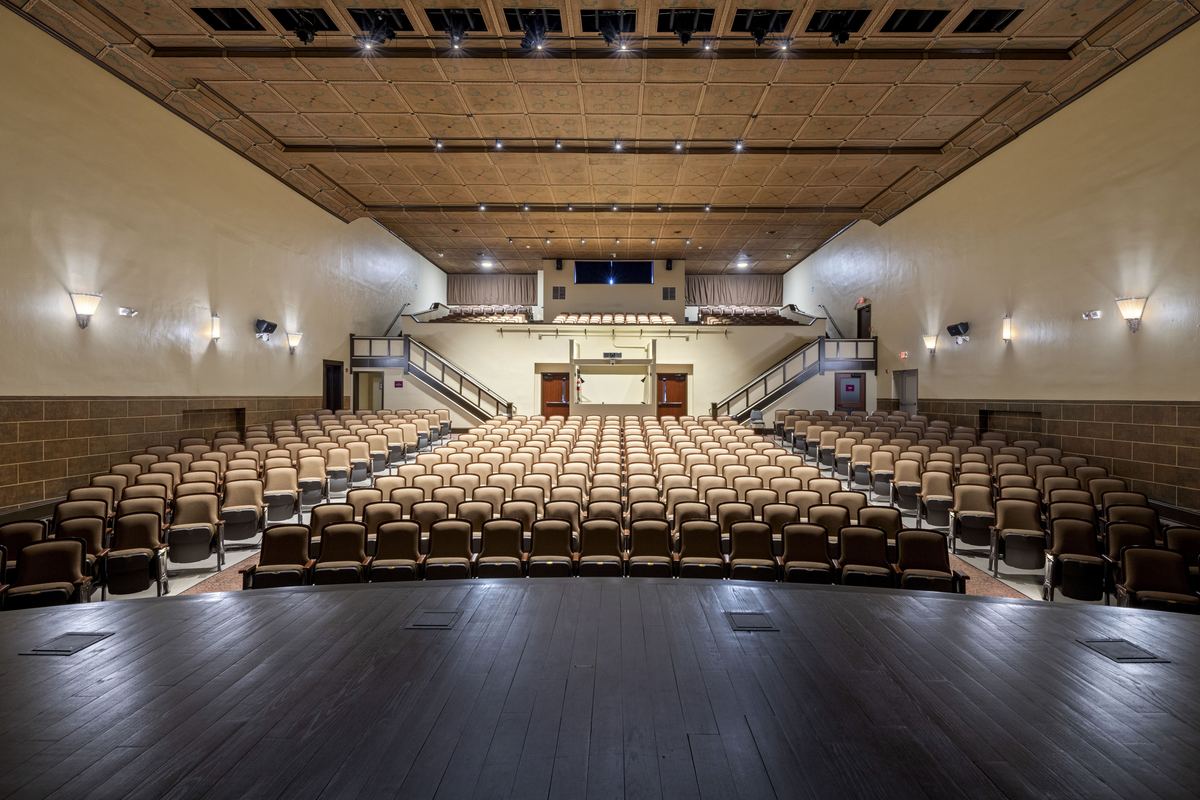 Restored auditorium of the Millwald Theatre